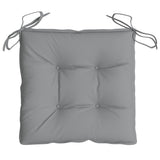 Coussins de chaise lot de 2 gris 40x40x7 cm tissu oxford