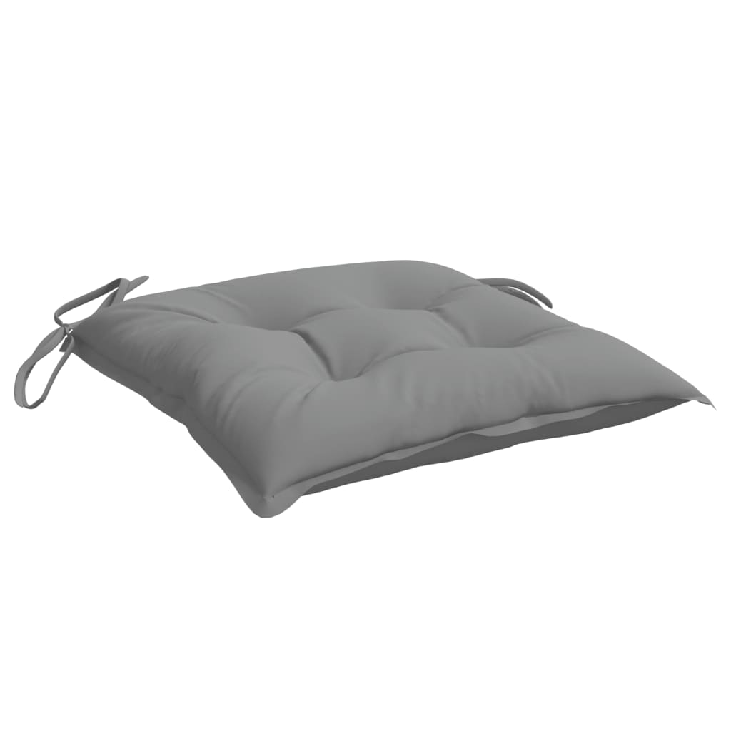 Coussins de chaise lot de 4 gris 40x40x7 cm tissu oxford