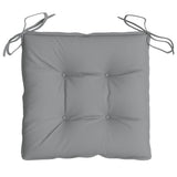 Coussins de chaise lot de 4 gris 40x40x7 cm tissu oxford