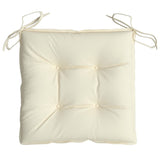 Coussins de chaise lot de 2 blanc crème 40x40x7 cm tissu oxford