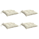 Coussins de chaise lot de 4 blanc crème 40x40x7 cm tissu oxford