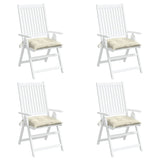 Coussins de chaise lot de 4 blanc crème 40x40x7 cm tissu oxford