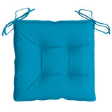 Coussins de chaise lot de 2 bleu clair 40x40x7 cm tissu oxford