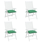 Coussins de chaise lot de 4 40x40x7 cm tissu oxford vert