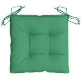 Coussins de chaise lot de 4 40x40x7 cm tissu oxford vert