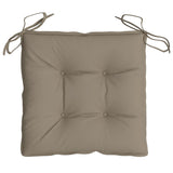 Coussins de chaise lot de 2 taupe 40x40x7 cm tissu oxford