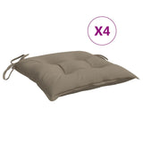 Coussins de chaise lot de 4 taupe 40x40x7 cm tissu oxford