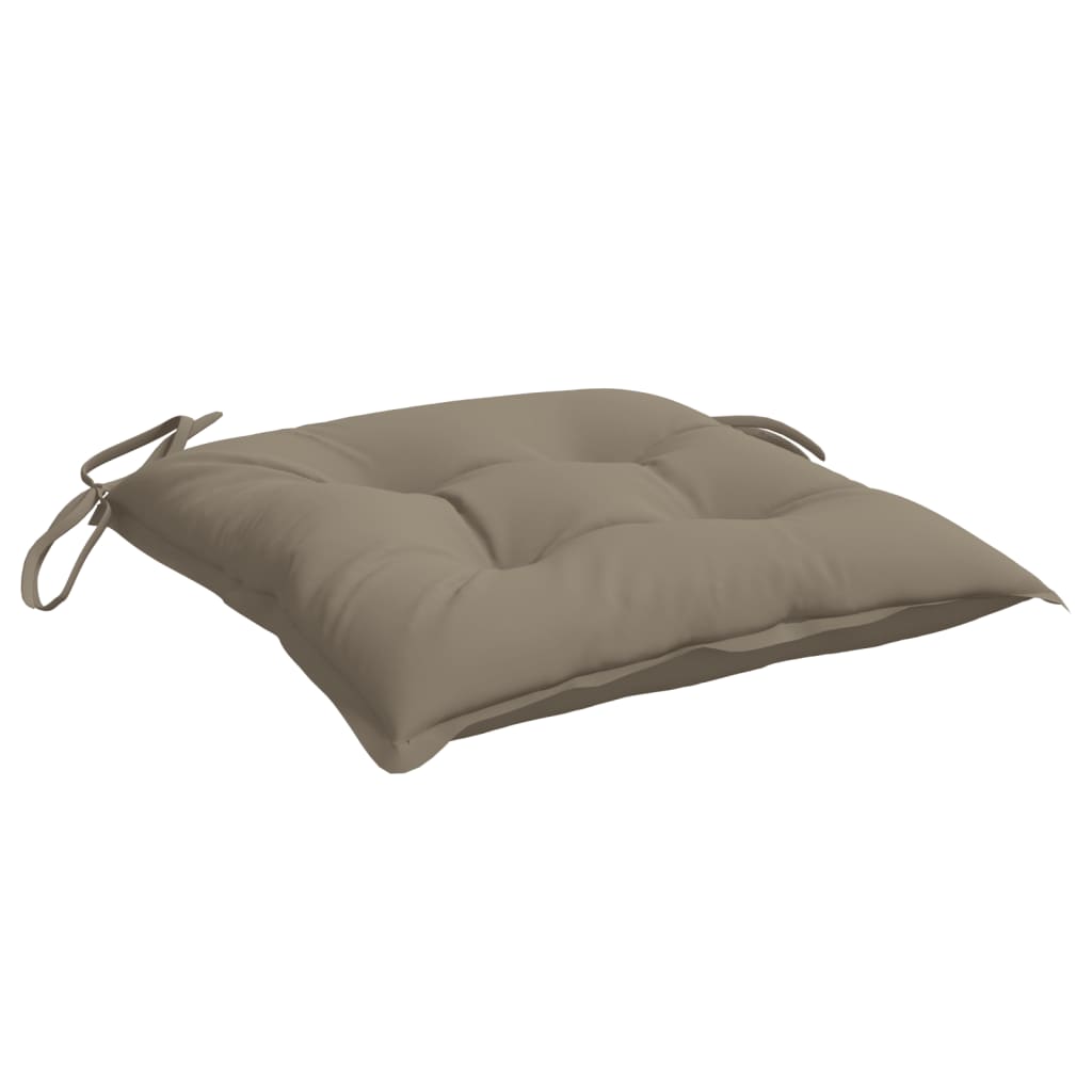 Coussins de chaise lot de 4 taupe 40x40x7 cm tissu oxford