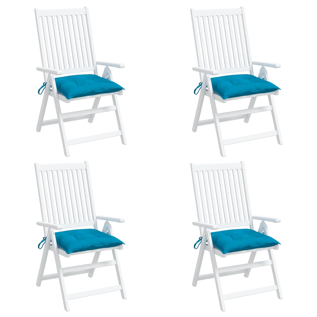 Coussins de chaise lot de 4 bleu clair 50x50x7 cm tissu oxford