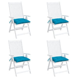 Coussins de chaise lot de 4 bleu clair 50x50x7 cm tissu oxford