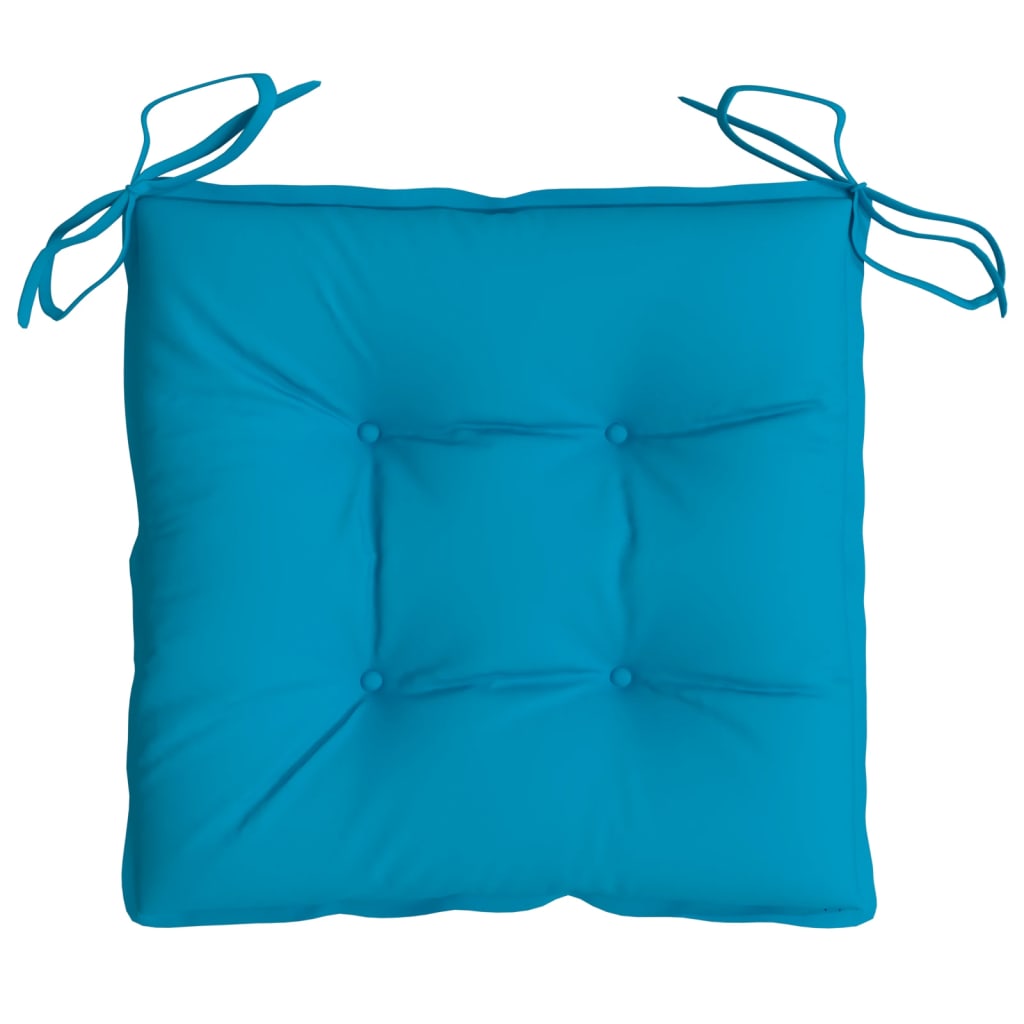 Coussins de chaise lot de 4 bleu clair 50x50x7 cm tissu oxford