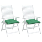 Coussins de chaise lot de 2 vert 50x50x7 cm tissu oxford