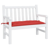 Coussin de banc de jardin rouge 100x50x7 cm tissu oxford