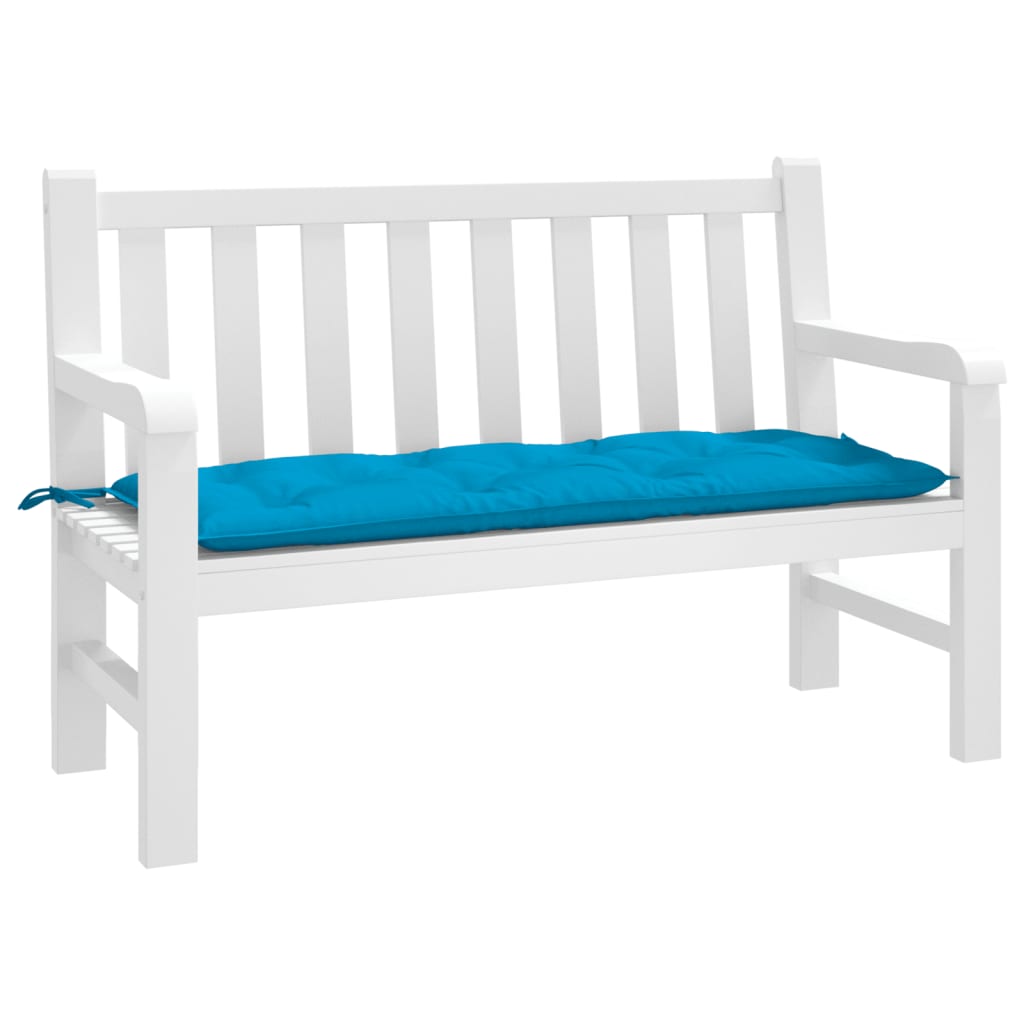 Coussin de banc de jardin bleu clair 120x50x7 cm tissu oxford