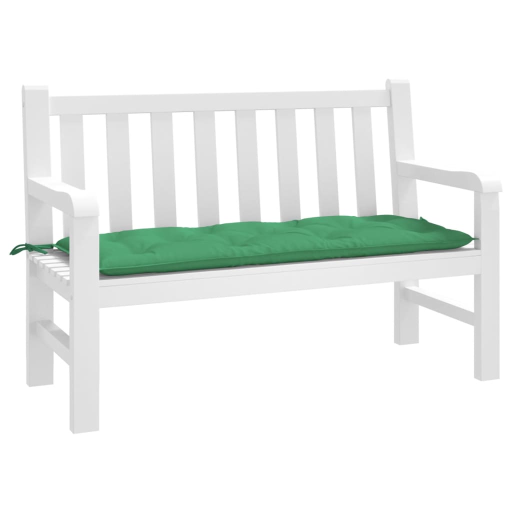 Coussin de banc de jardin vert 120x50x7 cm tissu oxford