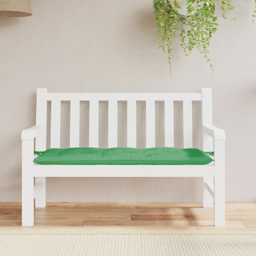 Coussin de banc de jardin vert 120x50x7 cm tissu oxford