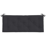 Coussin de banc de jardin noir 120x50x7 cm tissu oxford