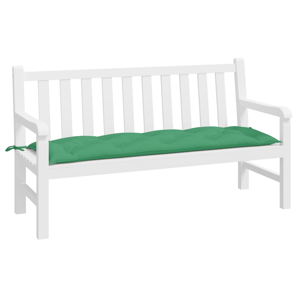 Coussin de banc de jardin vert 150x50x7 cm tissu oxford