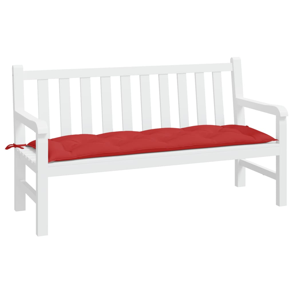 Coussin de banc de jardin rouge 150x50x7 cm tissu oxford