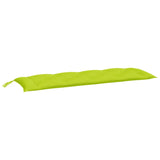 Coussin de banc de jardin vert brillant 150x50x7cm tissu oxford