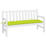 Coussin de banc de jardin vert brillant 150x50x7cm tissu oxford