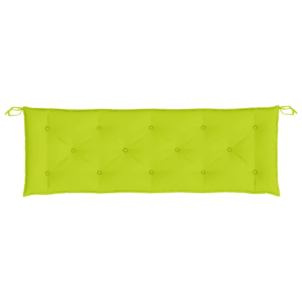 Coussin de banc de jardin vert brillant 150x50x7cm tissu oxford