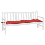 Coussin de banc de jardin rouge 180x50x7 cm tissu oxford