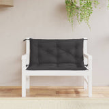 Coussin de banc de jardin noir 100x(50+50)x7 cm tissu oxford