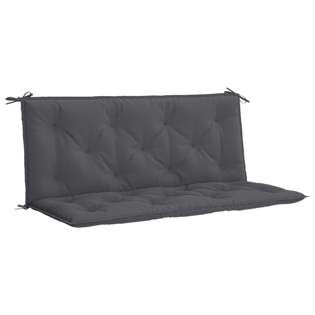 Coussin de banc de jardin anthracite tissu oxford