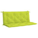 Coussin de banc de jardin vert vif 120x(50+50)x7cm tissu oxford