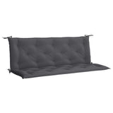 Coussin de banc de jardin anthracite tissu oxford