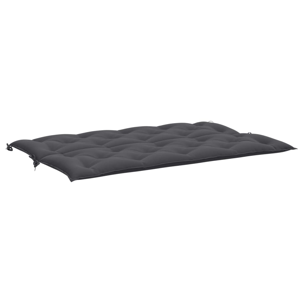 Coussin de banc de jardin anthracite tissu oxford