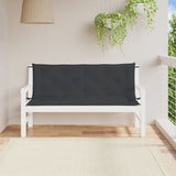 Coussin de banc de jardin noir 150x(50+50)x7 cm tissu oxford