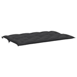 Coussin de banc de jardin noir 150x(50+50)x7 cm tissu oxford