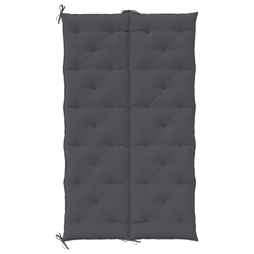 Coussin de banc de jardin anthracite tissu oxford