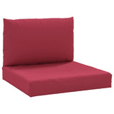 Coussins de palette lot de 2 rouge bordeaux tissu oxford