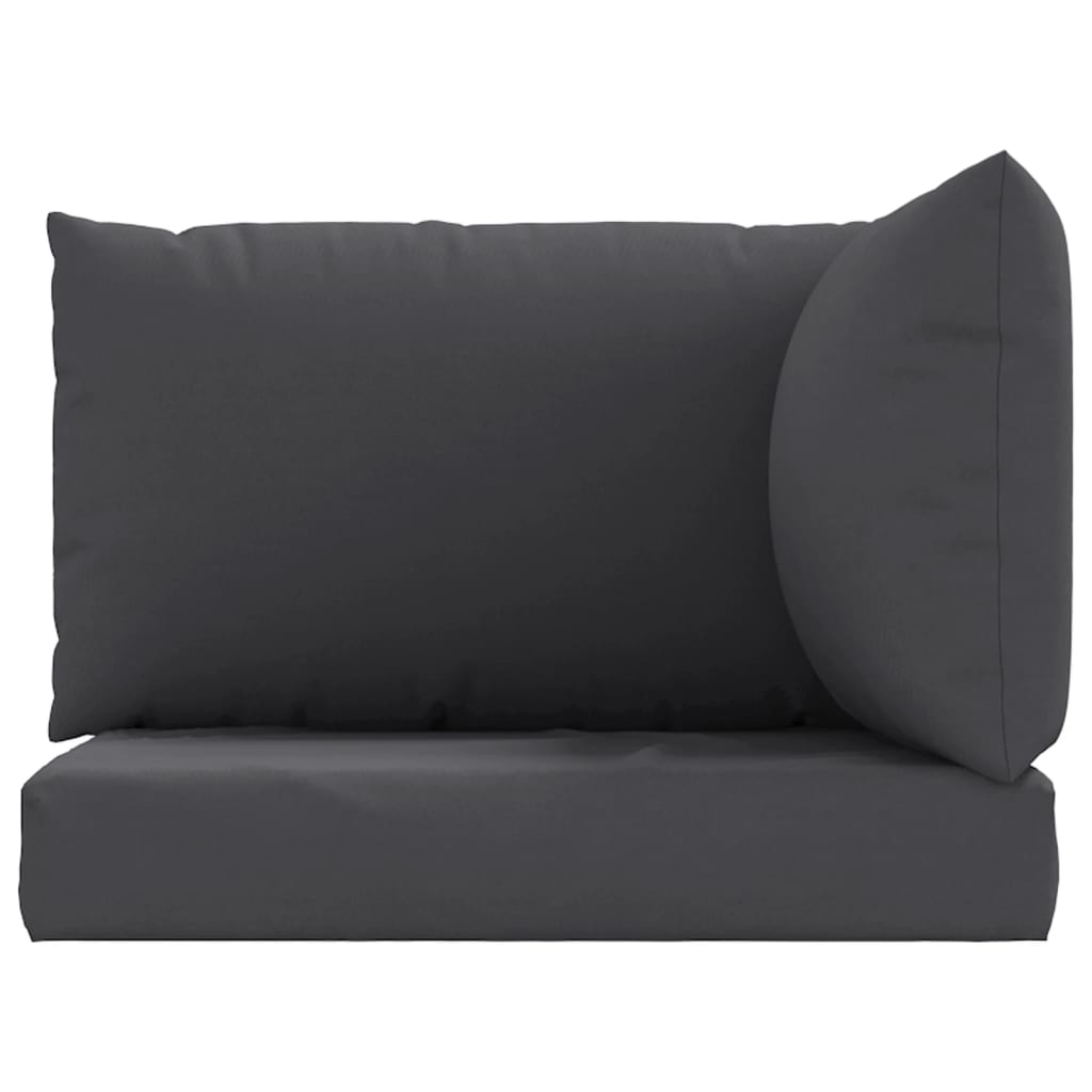 Pallet cushions set of 3 anthracite oxford fabric