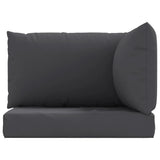 Pallet cushions set of 3 anthracite oxford fabric