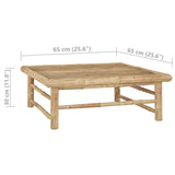 Table de jardin 65x65x30 cm Bambou