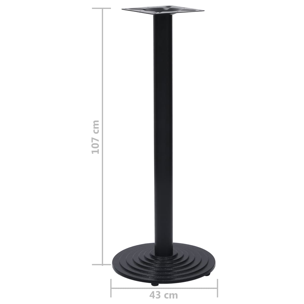 Black bistro table leg Ø43x107 cm cast iron