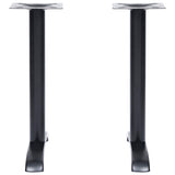 Bistro table legs 2 pcs black 61x8x72 cm cast iron