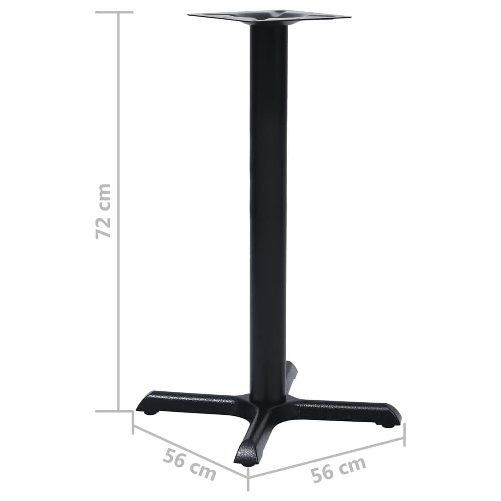 Black bistro table leg 56x56x72 cm cast iron