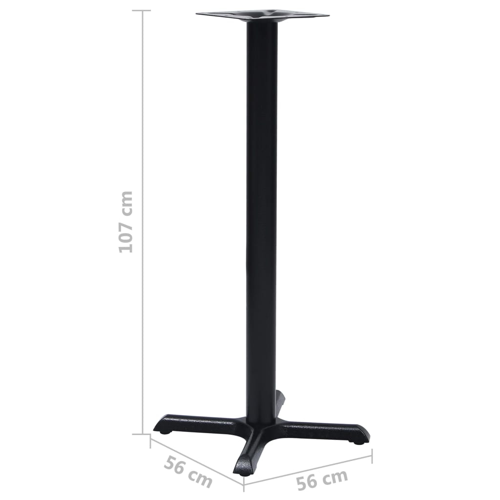 Black Bistro Table Leg 56x56x107 cm Cast Iron