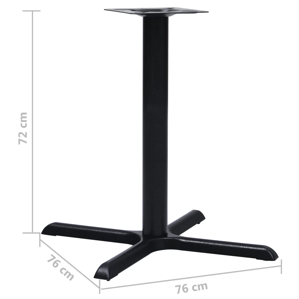 Black bistro table leg 76x76x72 cm cast iron