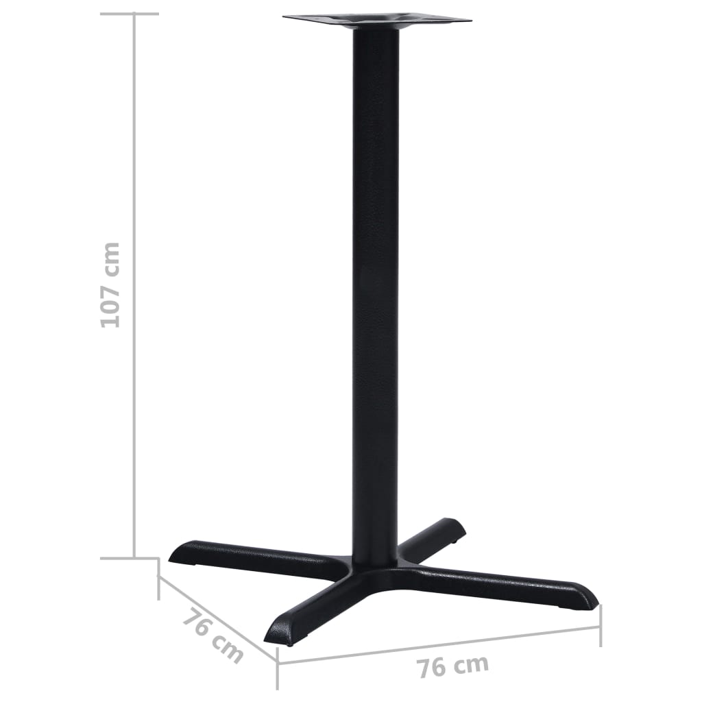 Black Bistro Table Leg 76x76x107 cm Cast Iron