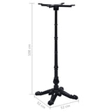 Black bistro table leg 52x52x108 cm cast iron