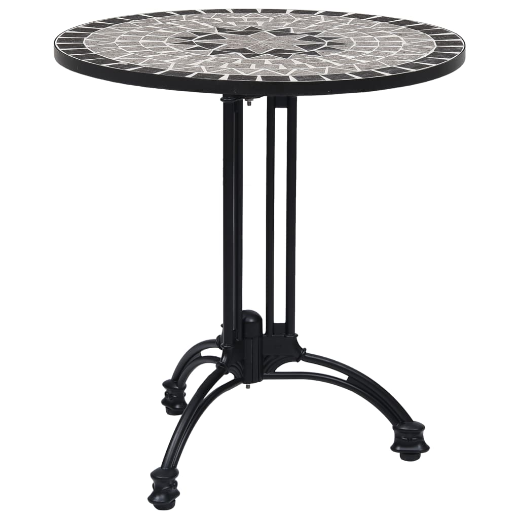 Black bistro table leg Ø60x72 cm cast aluminum