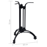 Black bistro table leg Ø60x72 cm cast aluminum