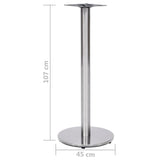 Bistro table leg Silver Ø45x107 cm Stainless steel