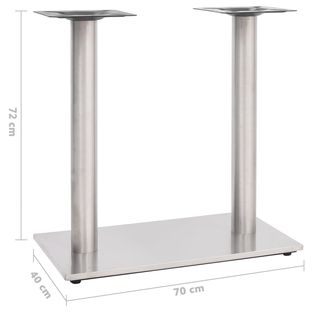 Bistro table leg Silver 70x40x72 cm Stainless steel